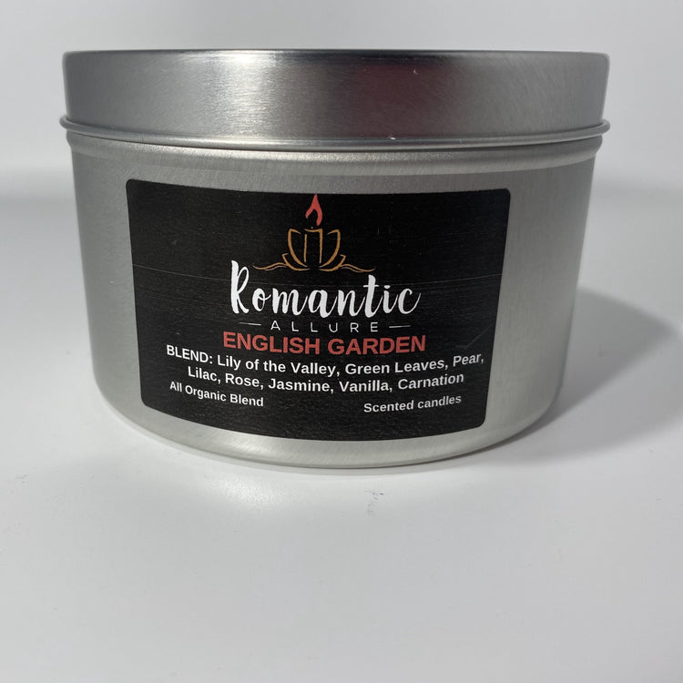 English Garden Tin Candle - Romantic Allure Candle Company