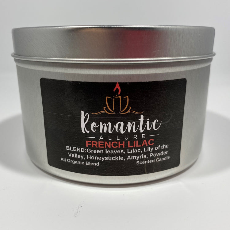 French Lilac Tin Candle - Romantic Allure Candle Company
