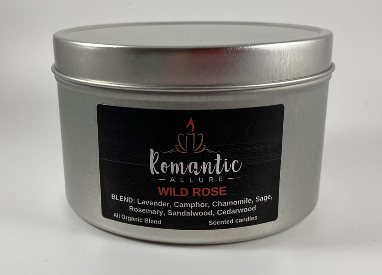 Wild Rose Tin - Romantic Allure Candle Company